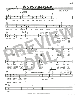 page one of Red Rocking Chair (Real Book – Melody, Lyrics & Chords)