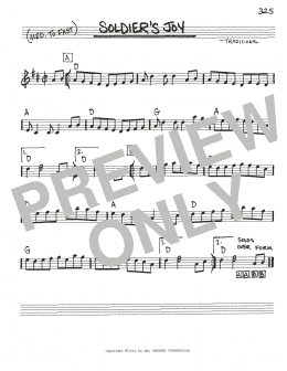 page one of Soldier's Joy (Real Book – Melody, Lyrics & Chords)