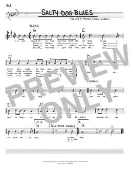 page one of Salty Dog Blues (Real Book – Melody, Lyrics & Chords)