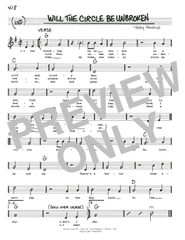 page one of Will The Circle Be Unbroken (Real Book – Melody, Lyrics & Chords)