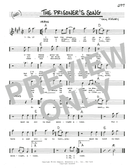 page one of The Prisoner's Song (Real Book – Melody, Lyrics & Chords)