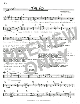 page one of The Fox (Real Book – Melody, Lyrics & Chords)