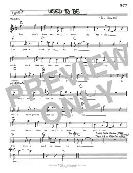 page one of Used To Be (Real Book – Melody, Lyrics & Chords)