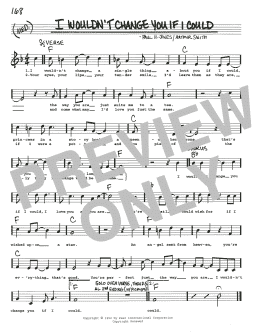 page one of I Wouldn't Change You If I Could (Real Book – Melody, Lyrics & Chords)