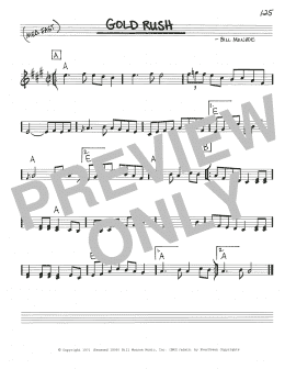 page one of Gold Rush (Real Book – Melody, Lyrics & Chords)