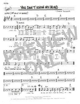 page one of You Don't Know My Mind (Real Book – Melody, Lyrics & Chords)