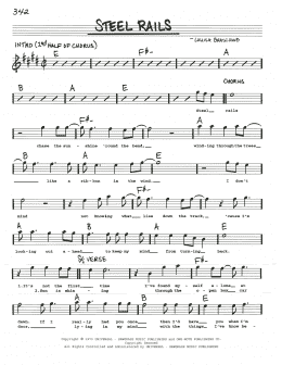 page one of Steel Rails (Real Book – Melody, Lyrics & Chords)