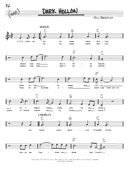 page one of Dark Hollow (Real Book – Melody, Lyrics & Chords)