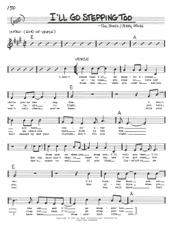 page one of I'll Go Stepping Too (Real Book – Melody, Lyrics & Chords)