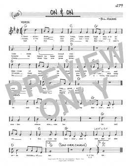 page one of On & On (Real Book – Melody, Lyrics & Chords)