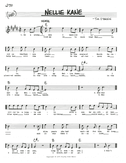 page one of Nellie Kane (Real Book – Melody, Lyrics & Chords)