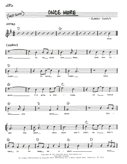 page one of Once More (Real Book – Melody, Lyrics & Chords)