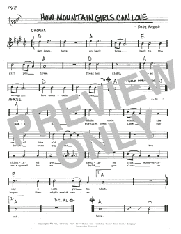 page one of How Mountain Girls Can Love (Real Book – Melody, Lyrics & Chords)