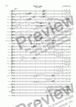 page one of First Love - Concert Band