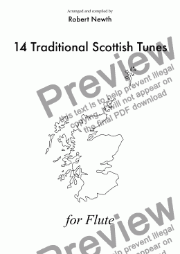 page one of 14 Traditional Scottish Tunes for Flute