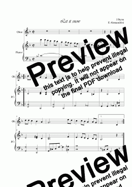 page one of Let it snow oboe and piano