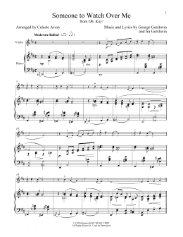page one of Someone To Watch Over Me (from Oh, Kay!) (Violin and Piano)