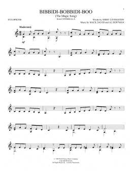 page one of Bibbidi-Bobbidi-Boo (The Magic Song) (from Cinderella) (Xylophone Solo)