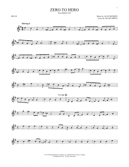 page one of Zero To Hero (from Hercules) (Bells Solo)