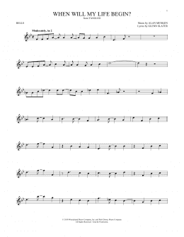 page one of When Will My Life Begin? (from Tangled) (Bells Solo)