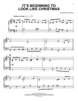 page one of It's Beginning To Look Like Christmas (Easy Piano Solo)