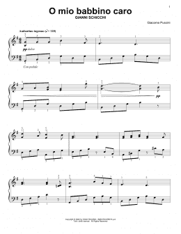 page one of O Mio Babbino Caro (Easy Piano Solo)