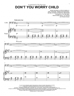 page one of Don't You Worry Child (Easy Piano Solo)