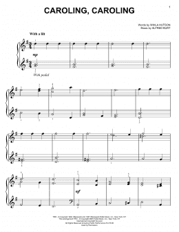 page one of Caroling, Caroling (Easy Piano Solo)