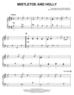 page one of Mistletoe And Holly (Easy Piano Solo)
