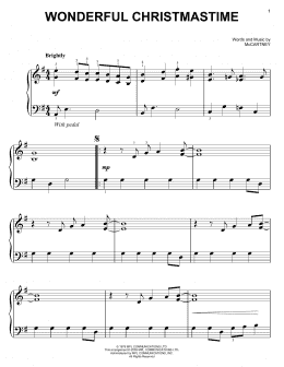 page one of Wonderful Christmastime (Easy Piano Solo)