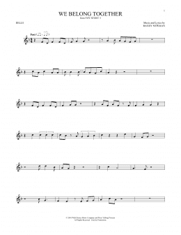 page one of We Belong Together (from Toy Story 3) (Bells Solo)