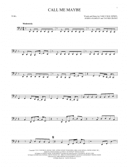 page one of Call Me Maybe (Tuba Solo)