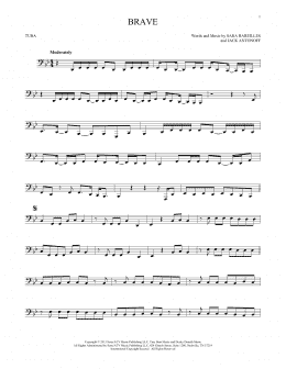 page one of Brave (Tuba Solo)