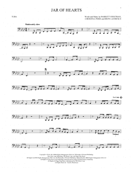 page one of Jar Of Hearts (Tuba Solo)
