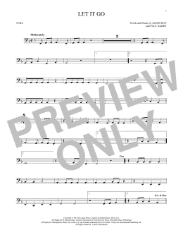 page one of Let It Go (Tuba Solo)
