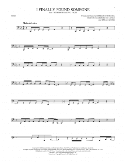 page one of I Finally Found Someone (Tuba Solo)