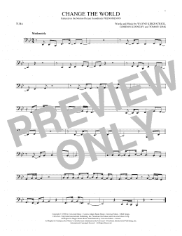 page one of Change The World (Tuba Solo)