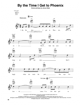 page one of By The Time I Get To Phoenix (Baritone Ukulele)