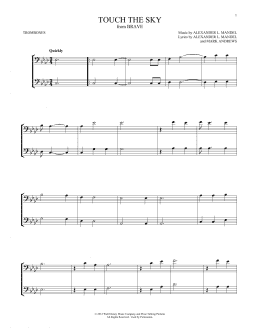 page one of Touch The Sky (from Brave) (Trombone Duet)
