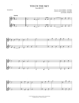 page one of Touch The Sky (from Brave) (Trumpet Duet)
