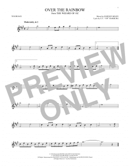 page one of Over The Rainbow (from The Wizard Of Oz) (Tenor Sax Solo)