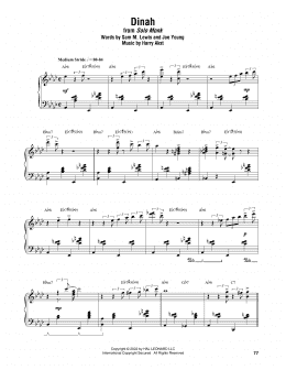 page one of Dinah (Piano Transcription)