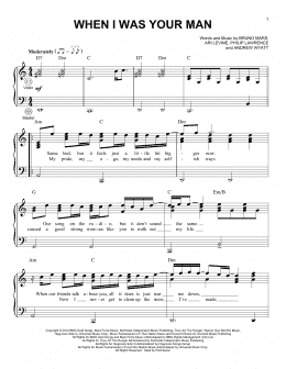 page one of When I Was Your Man (Accordion)