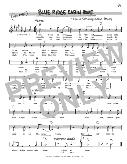 page one of Blue Ridge Cabin Home (Real Book – Melody, Lyrics & Chords)