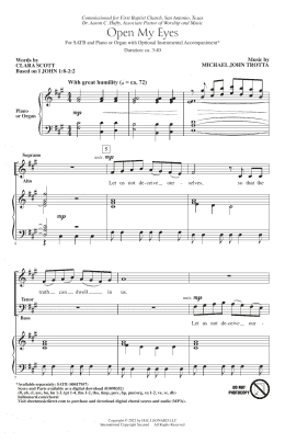 page one of Open My Eyes (SATB Choir)