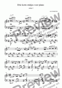 page one of 3 little pieces for piano, piece 2