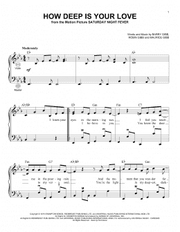 page one of How Deep Is Your Love (Accordion)