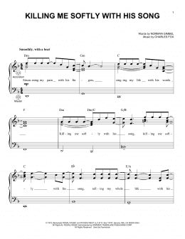 page one of Killing Me Softly With His Song (Accordion)