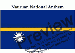 page one of Nauruan National Anthem for String Orchestra