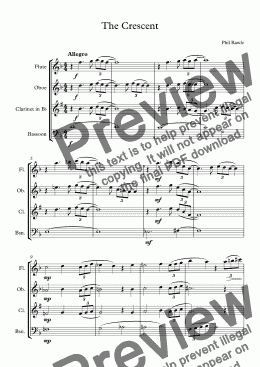 page one of The Crescent - Wind Quartet